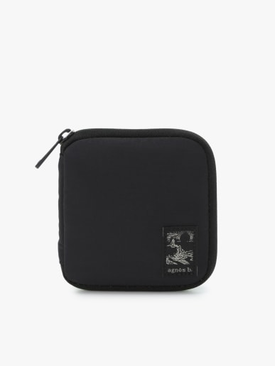 black nylon wallet with fluorescent edges