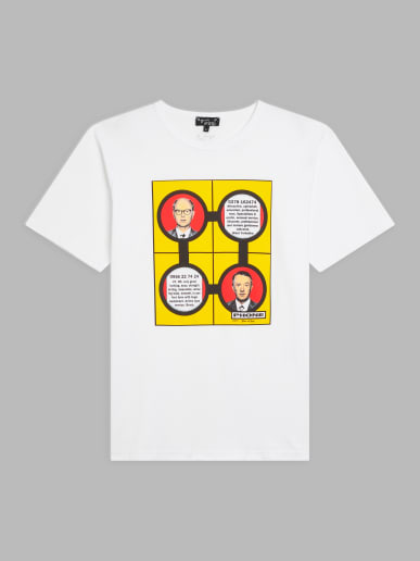 white Le Mixte cotton jersey t-shirt by artists Gilbert & George