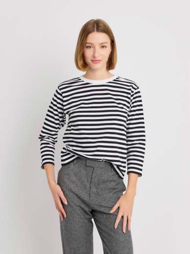 t-shirt Lil Cool en jersey de coton noir et blanc