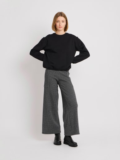 black cotton fleece Loli sweatshirt