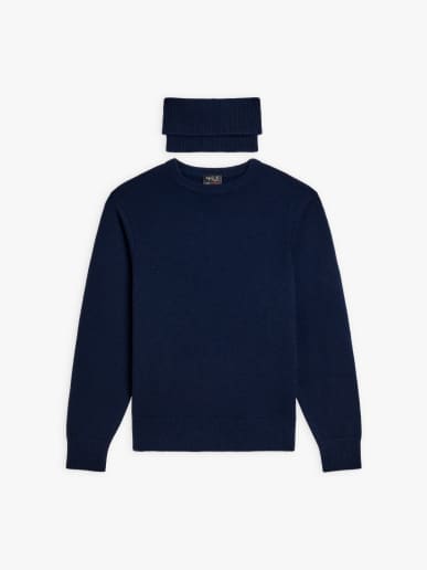 blue cashmere Ab jumper
