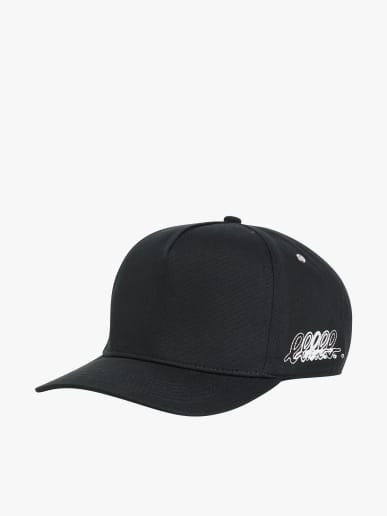 black cotton "b" logo Adriel cap