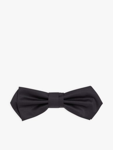black cotton Humphrey bow tie