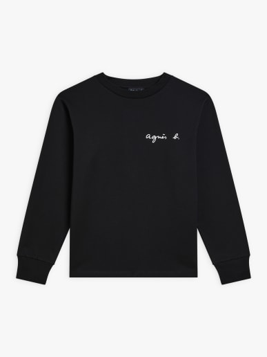 black agn&egrave;s b. cotton sweatshirt