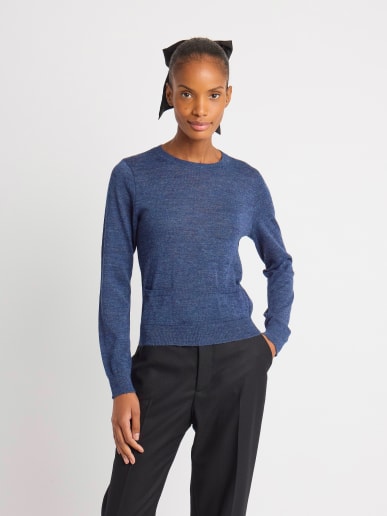 blue alpaca Linotte jumper