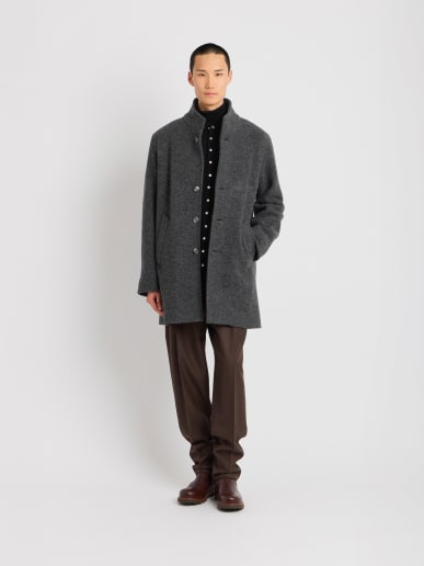 mottled grey wool West coat