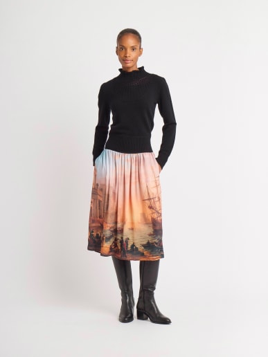 pull Plastron en laine noir