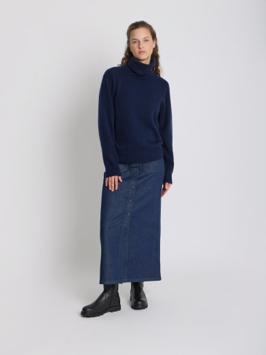 blue cashmere Ab jumper