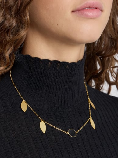 color gold brass Shine necklace