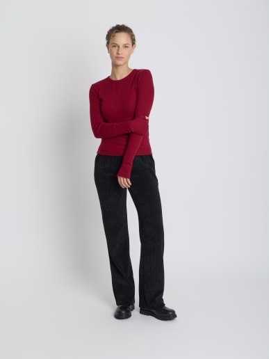 t-shirt Evening Mitaines jersey de viscose bordeaux