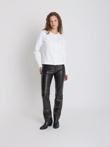 white cotton fleece snap Rosan cardigan