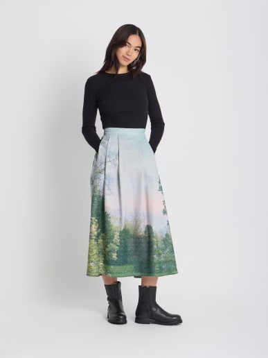 polyester digital print skirt