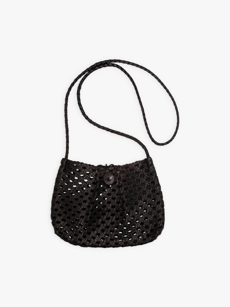 black braided leather Dita clutch bag image number 0