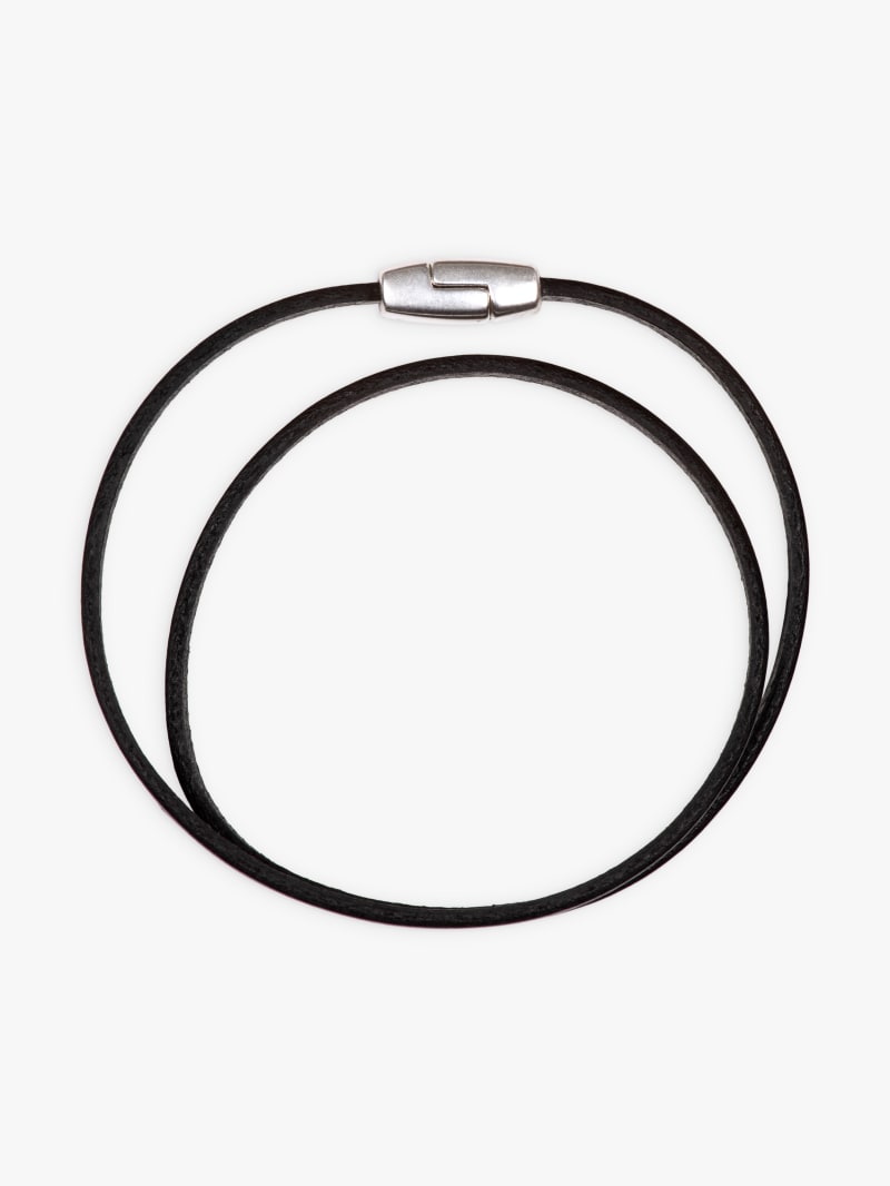 black leather Nice bracelet image number 1