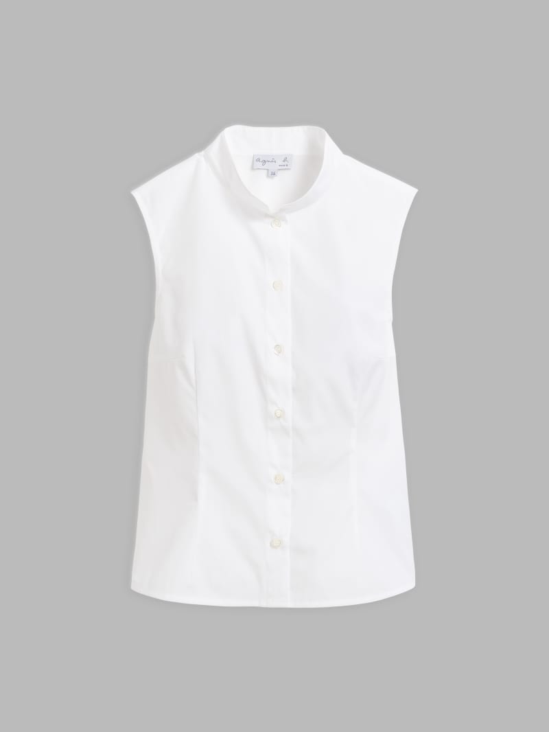 white cotton poplin Tam shirt | Agnès b. white cotton poplin Tam shirt | Agnès b.