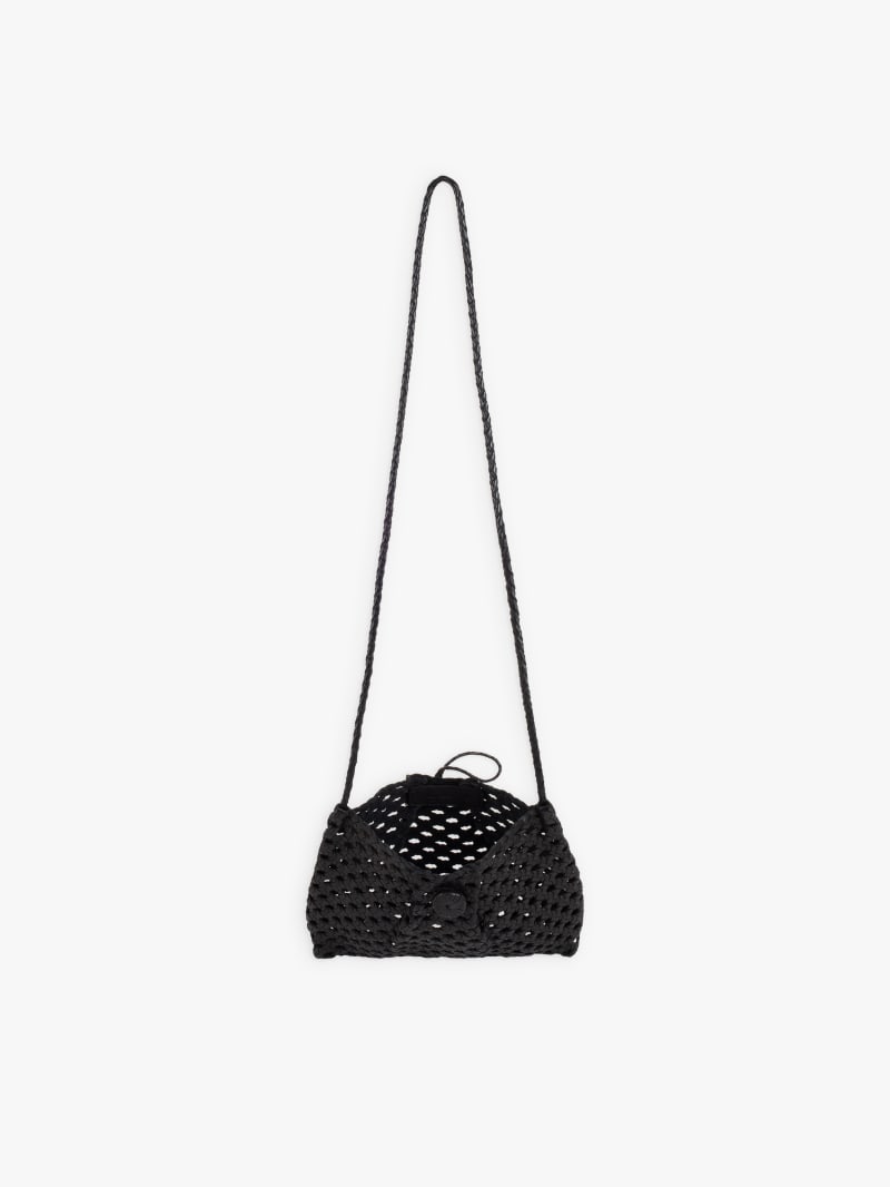 black braided leather Dita clutch bag image number 3