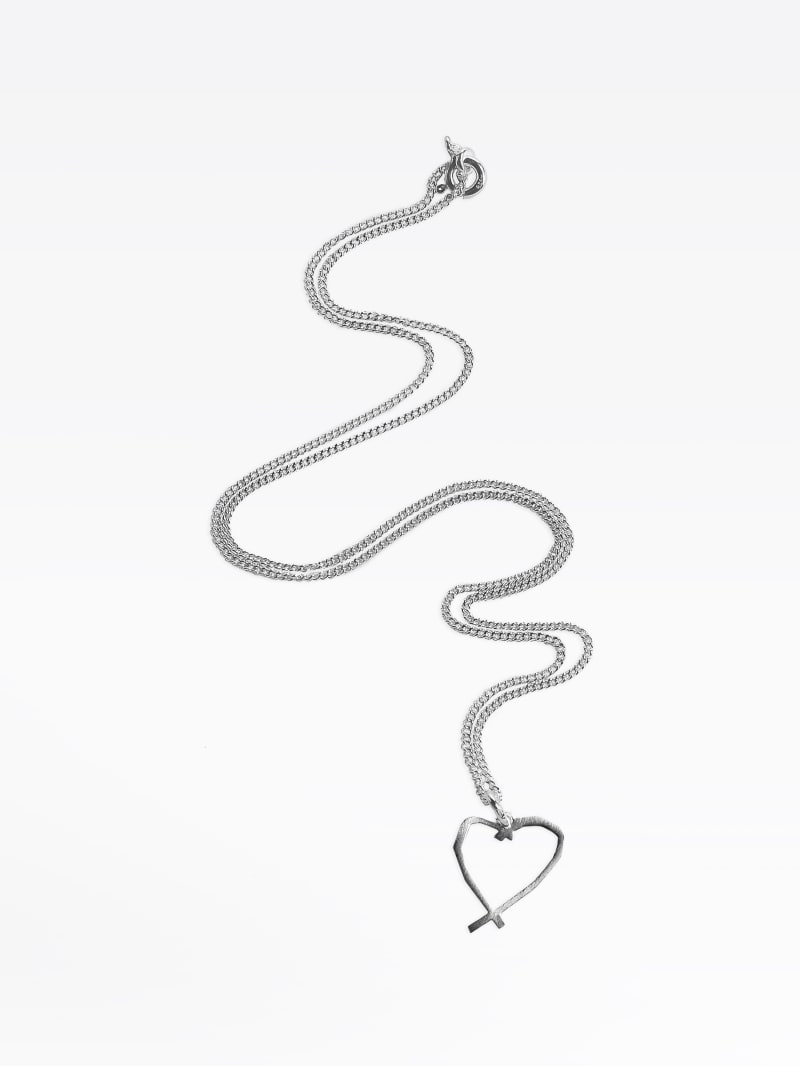 silver Sarajevo heart necklace image number 0