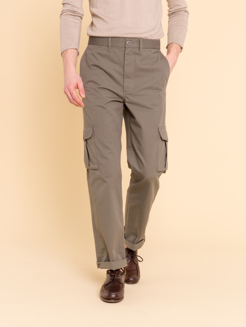 khaki cotton gabardine cargo pants khaki cotton gabardine cargo pants