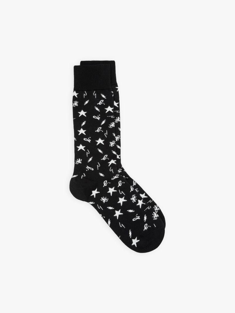 black multi logos socks image number 0