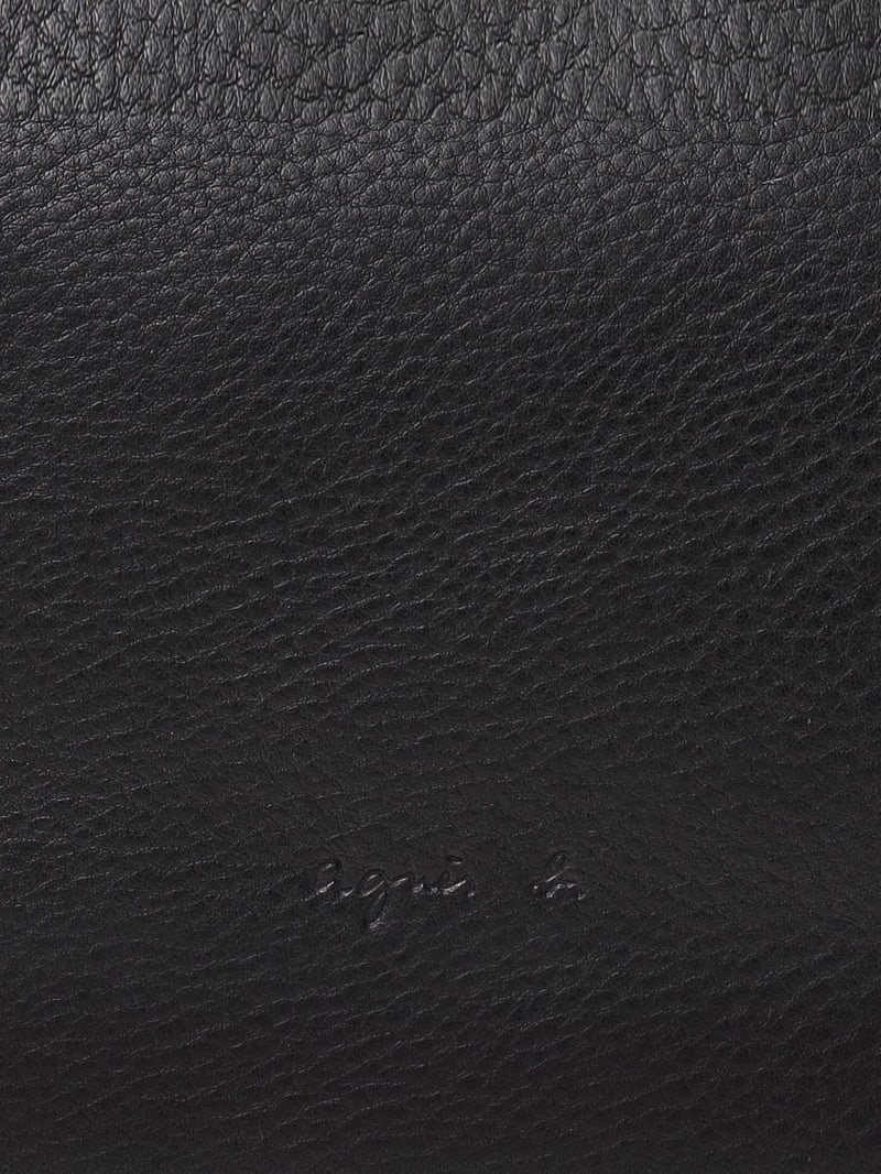 black small square grained leather shoulder bag image number 4