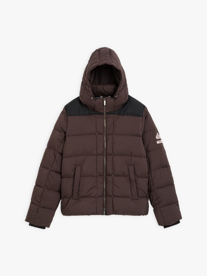 brown & black agnès b. with Pyrenex Aspin men down jacket
