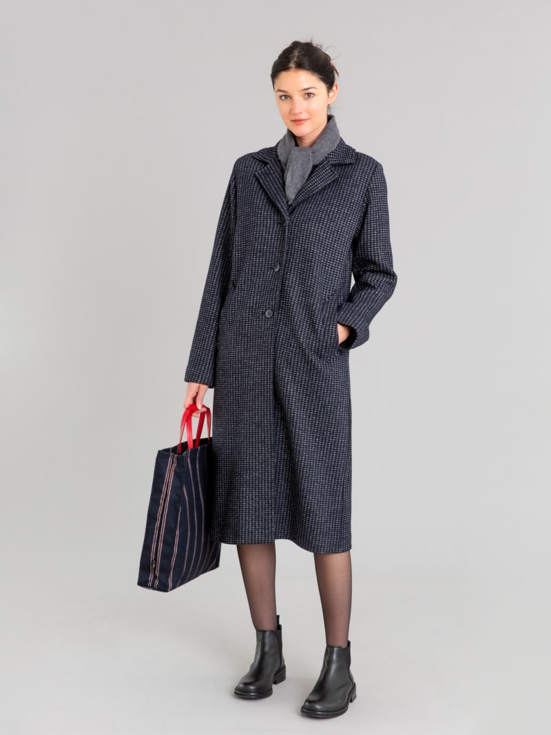 ネペンテス アンライクリー SHOPPING BAG DK.NAVY Transit Quilted Carry-All Tote in Navy