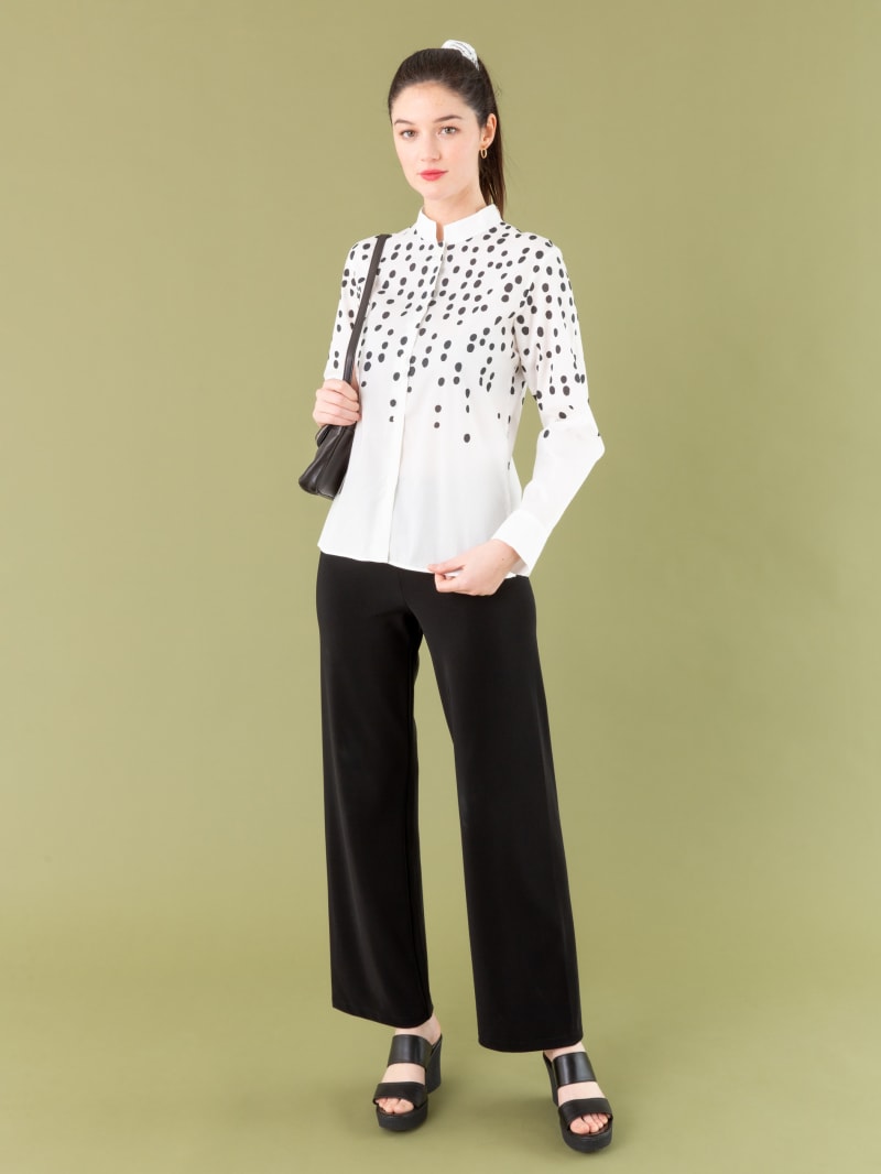 ohga ピンドットブラウス
