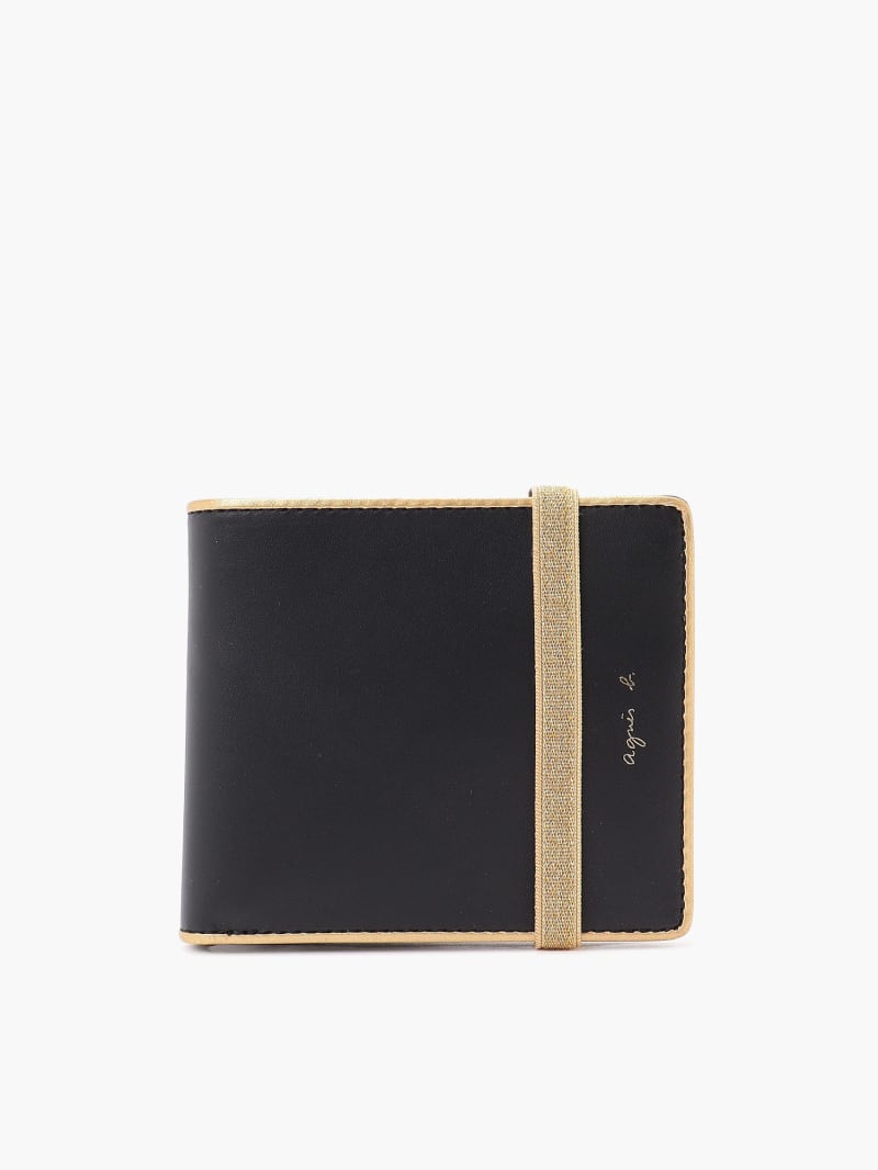 black and golden leather wallet image number 0