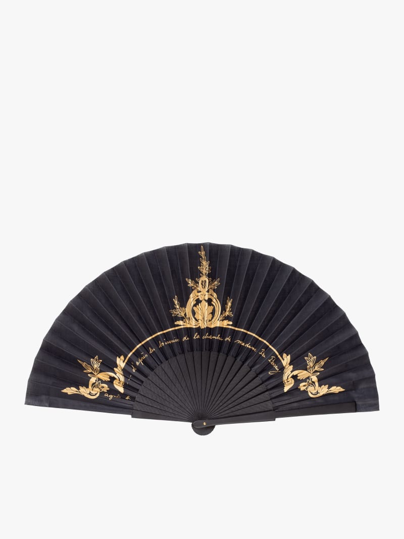 black and golden agnès b. Versailles folding fan image number 0