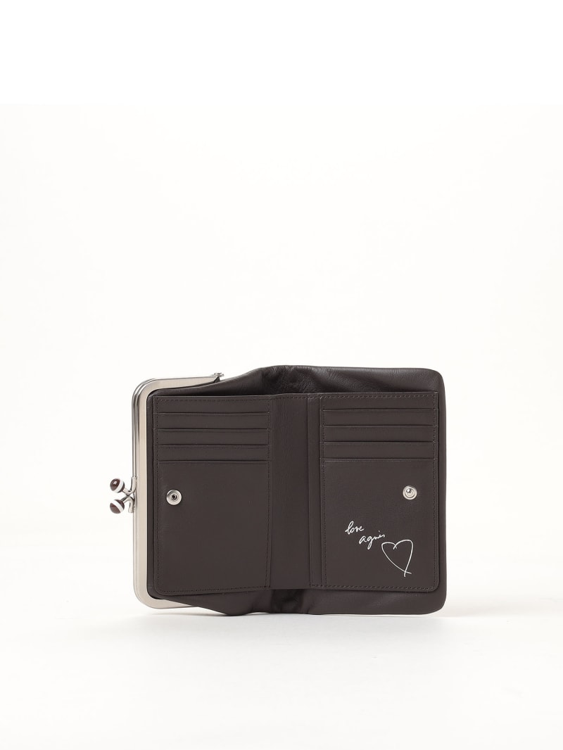 leather wallet with clip fastener image number 3