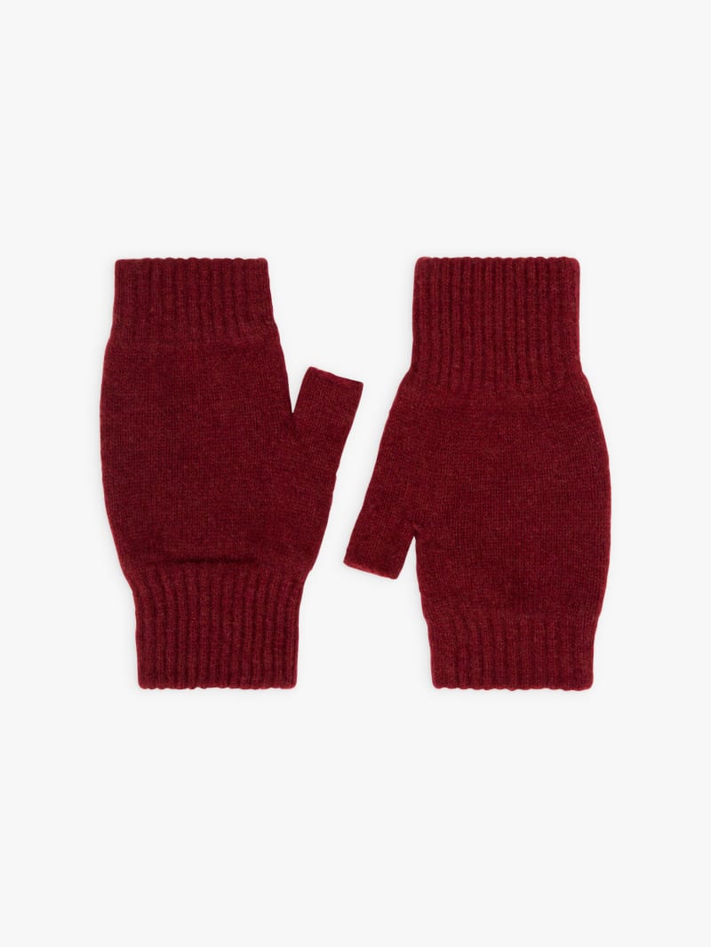 Red wooly gloves cheap