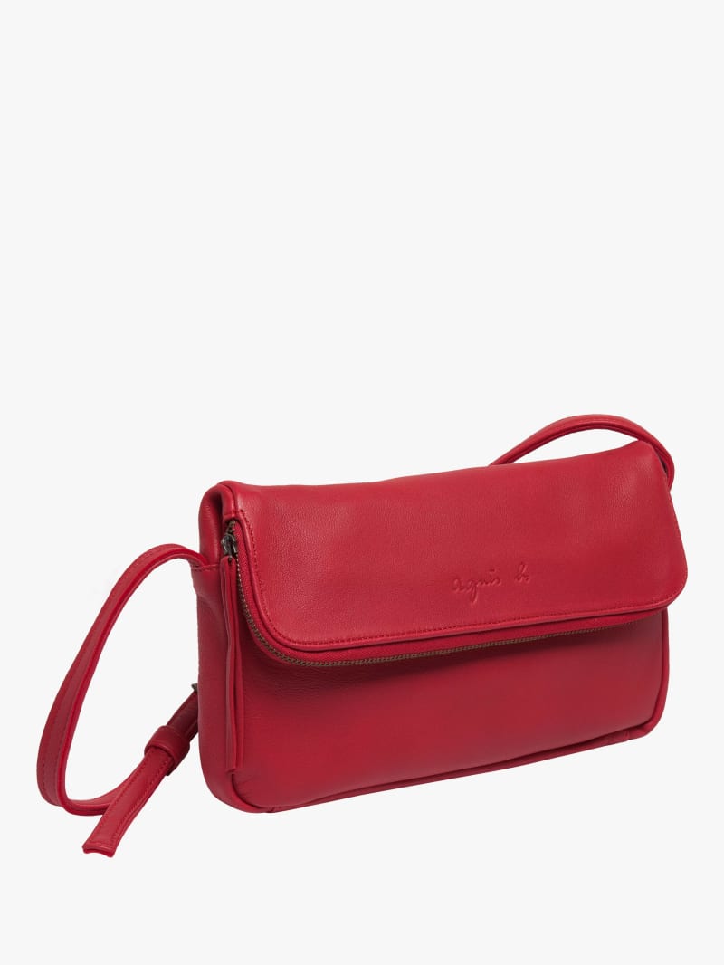 Agnes.b レザータイ white women's leather Sam watch