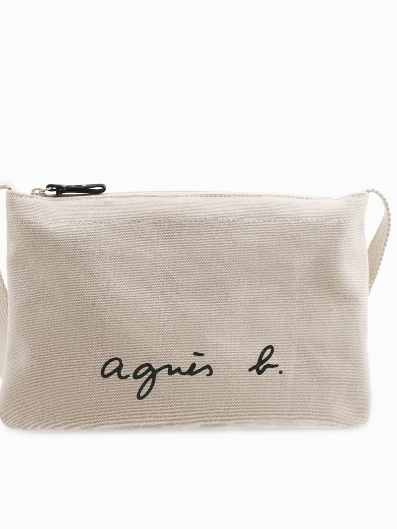 agnes b.◆キャンバス ジップ クロスボディバッグ◆送料込 canvas