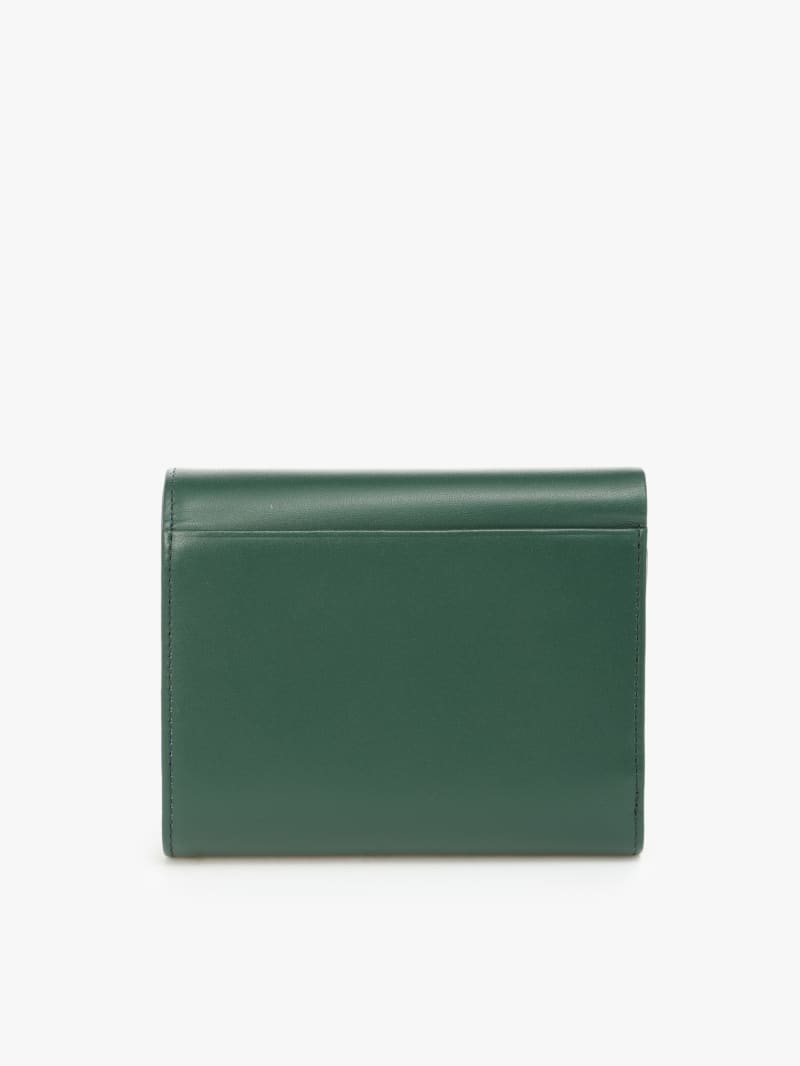 "b"  green leather coin purse image number 1