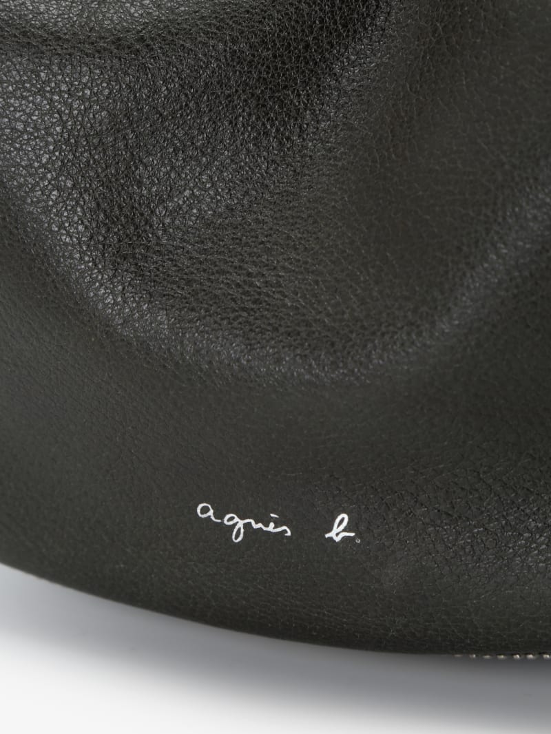 green oval leather handbag image number 4