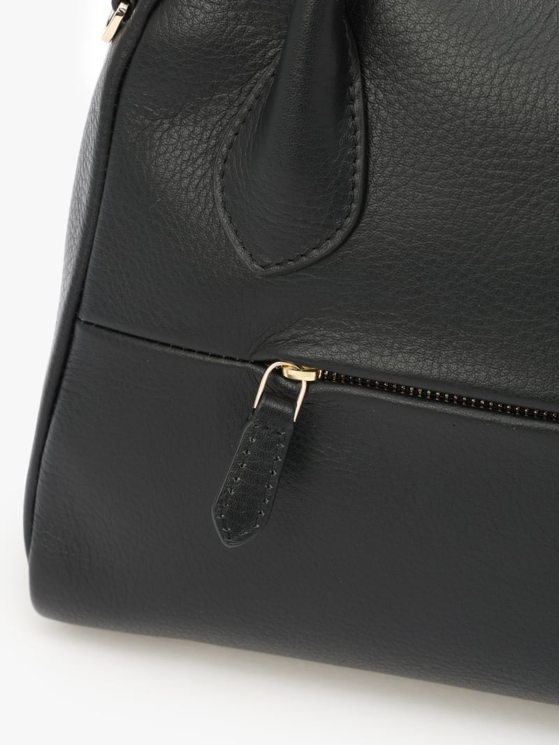 black leather Boston bag image number 4