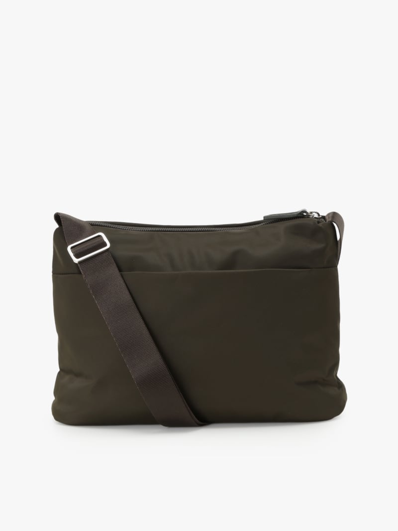 green nylon zipped shoulder bag image number 1