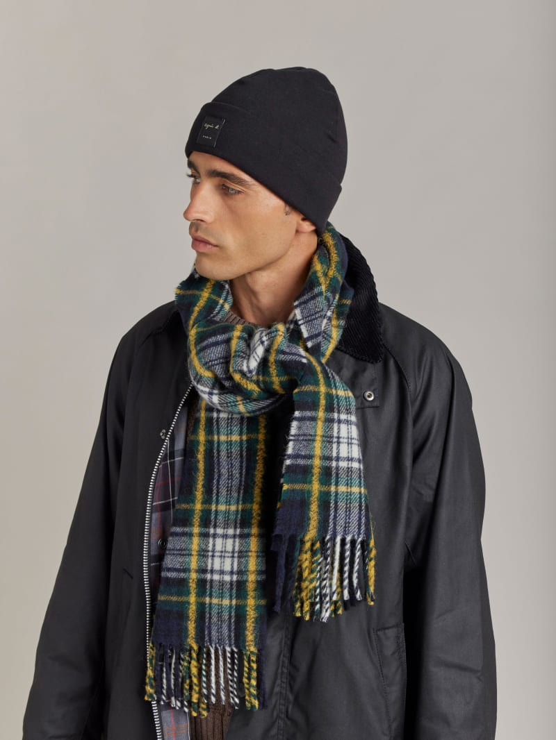 green wool Liverpool scarf image number 1