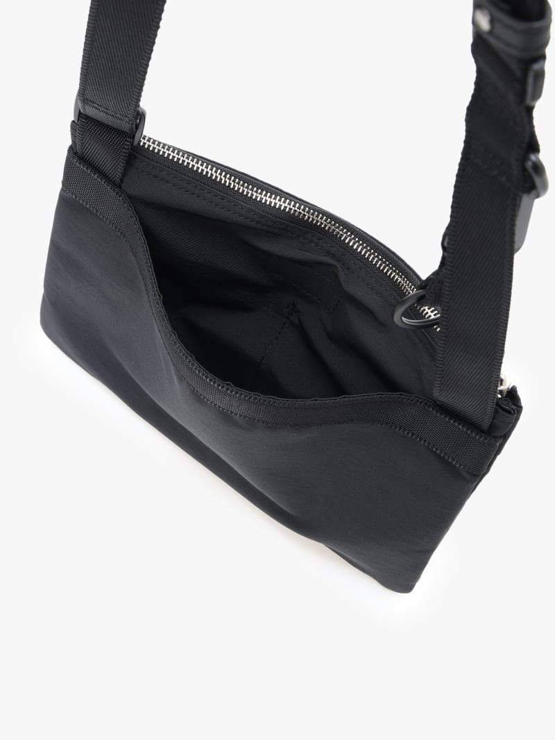 black cotton shoulder bag image number 6