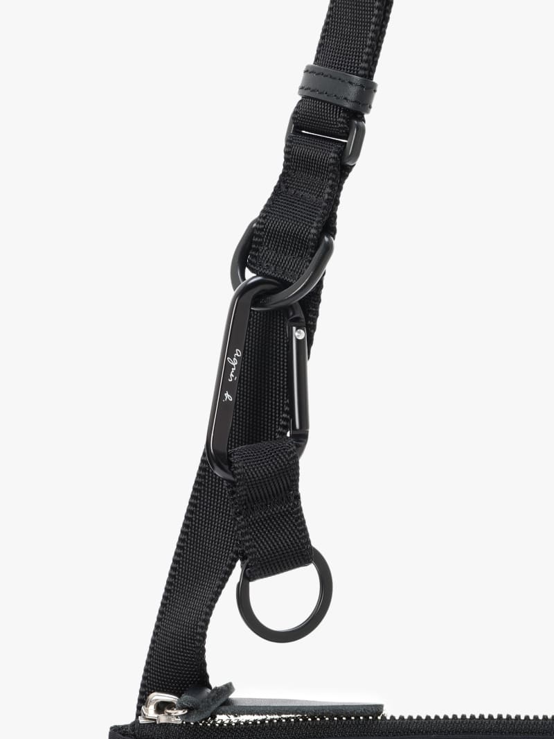 black cotton shoulder bag image number 5