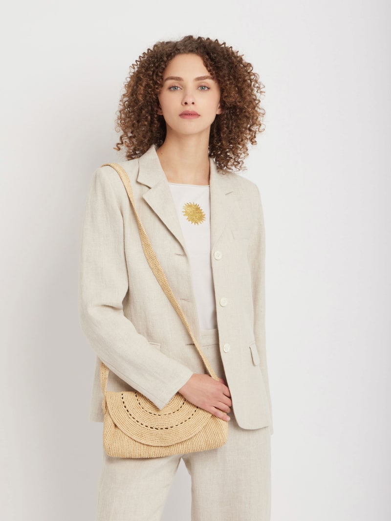 beige Amy raffia bag image number 4