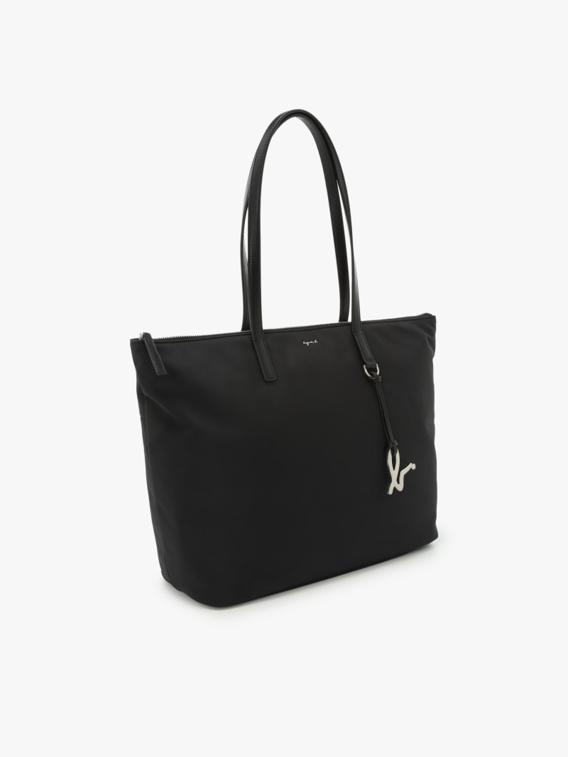 tote bag en nylon noir image number 1