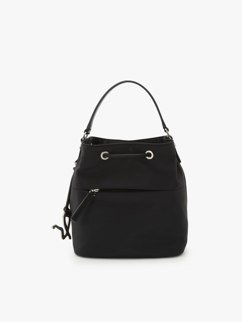 black nylon bucket bag image number 2