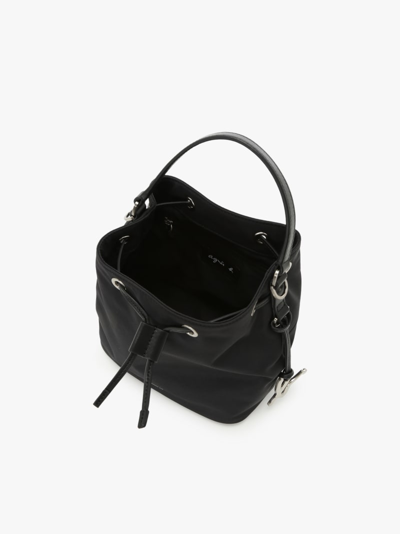 black nylon bucket bag image number 3
