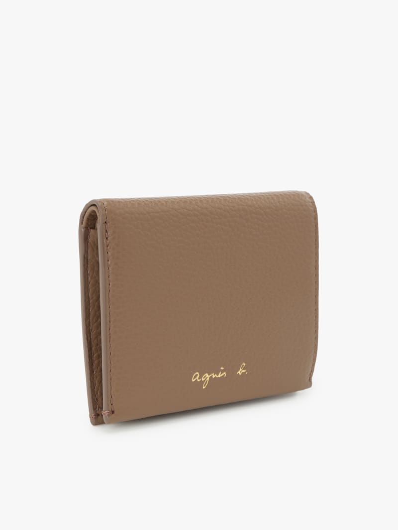 taupe leather wallet image number 2