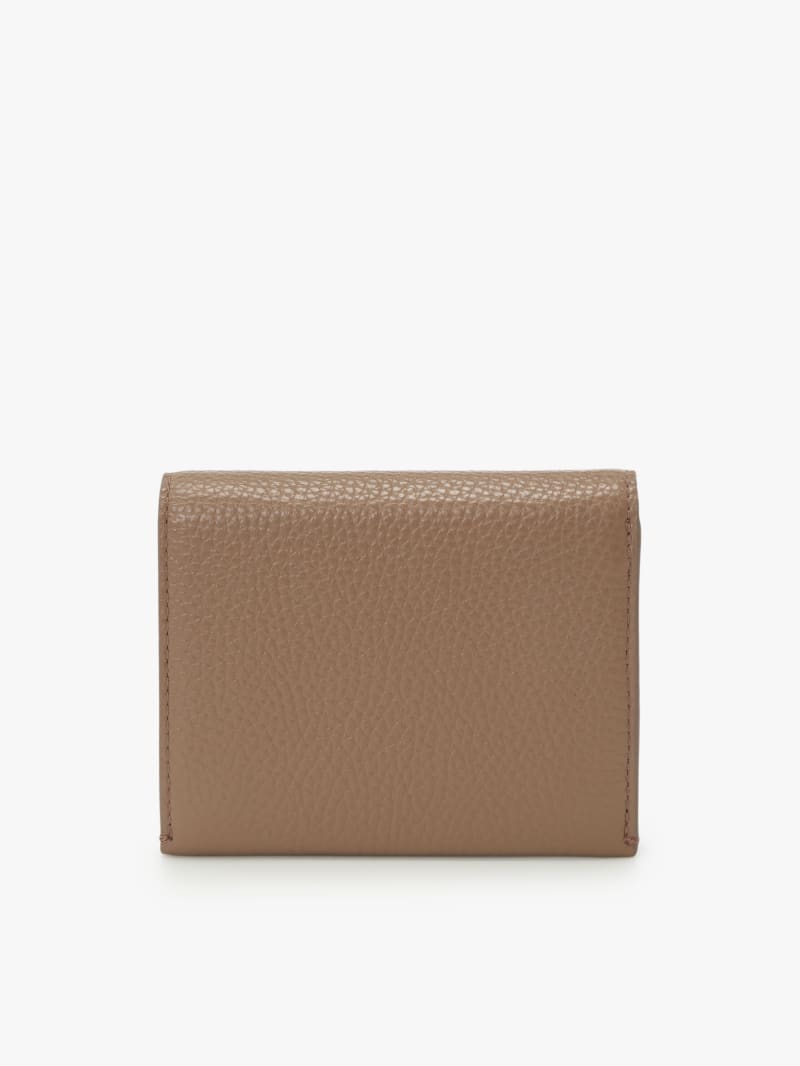 taupe leather wallet image number 1