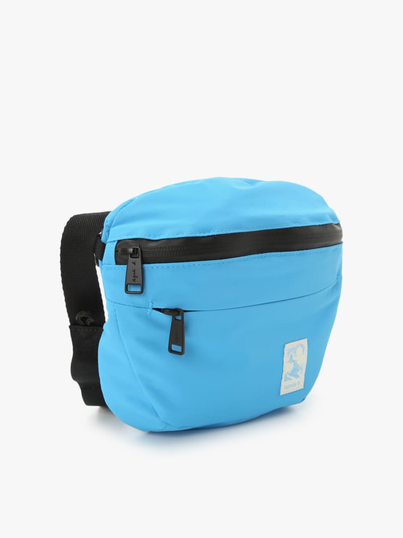blue nylon shoulder bag image number 2