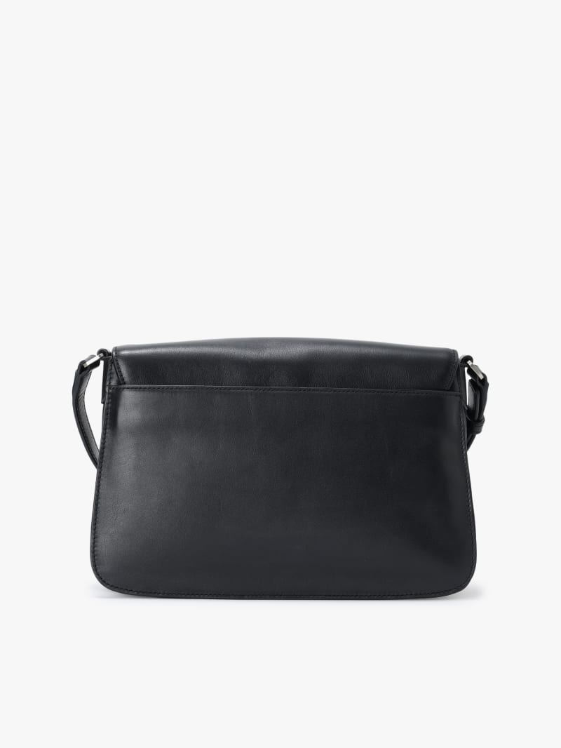 black leather shoulder bag image number 1
