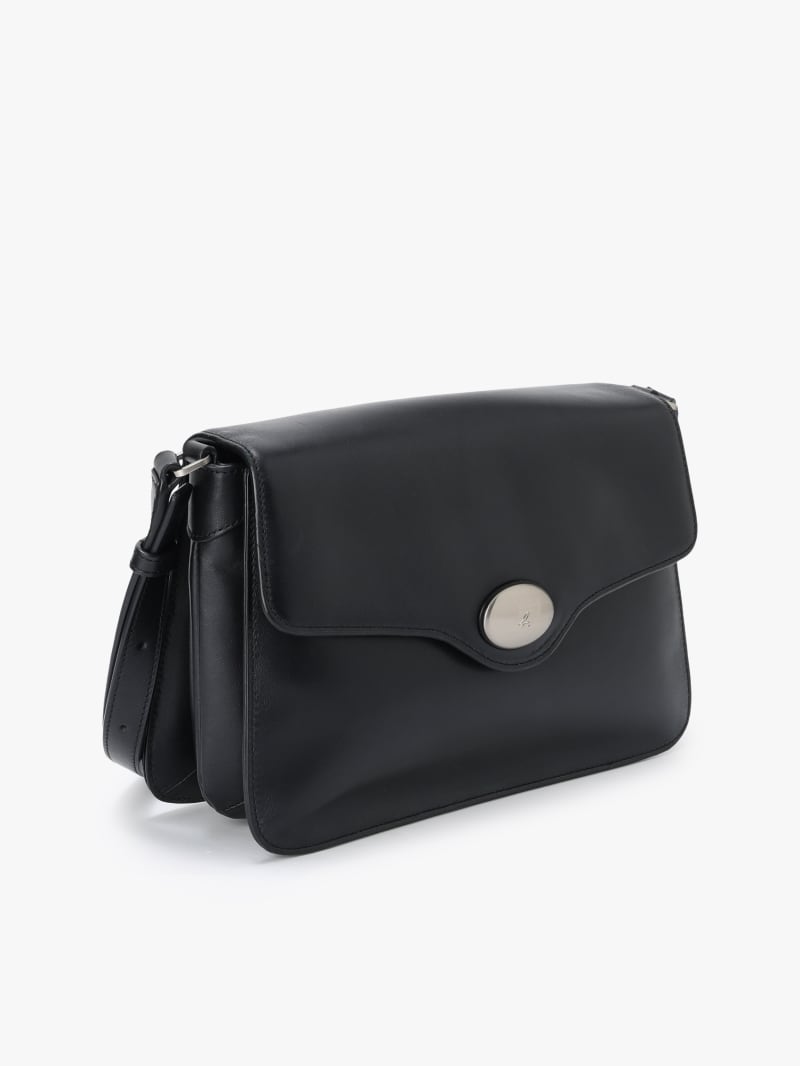 black leather shoulder bag image number 2