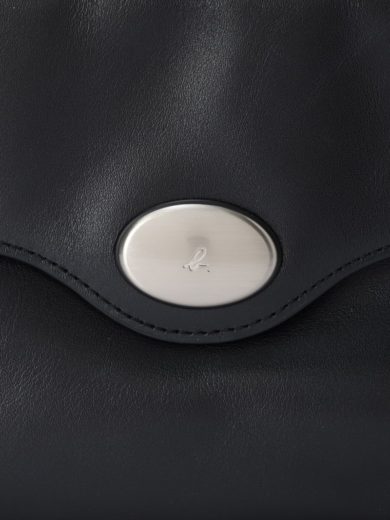 black leather shoulder bag image number 5